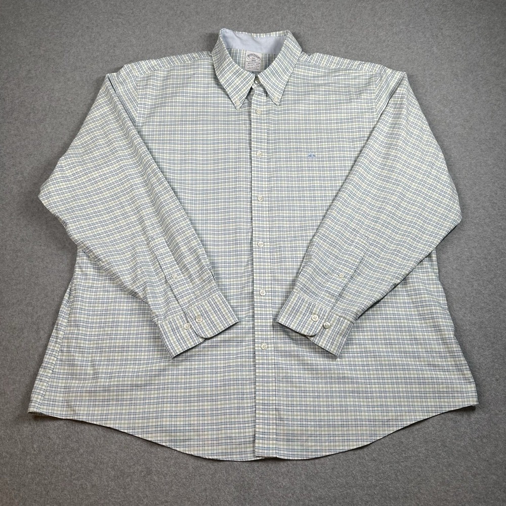 Brooks Brothers 1818 Regent Fit XXL Plaid Non Iron Stretch Shirt